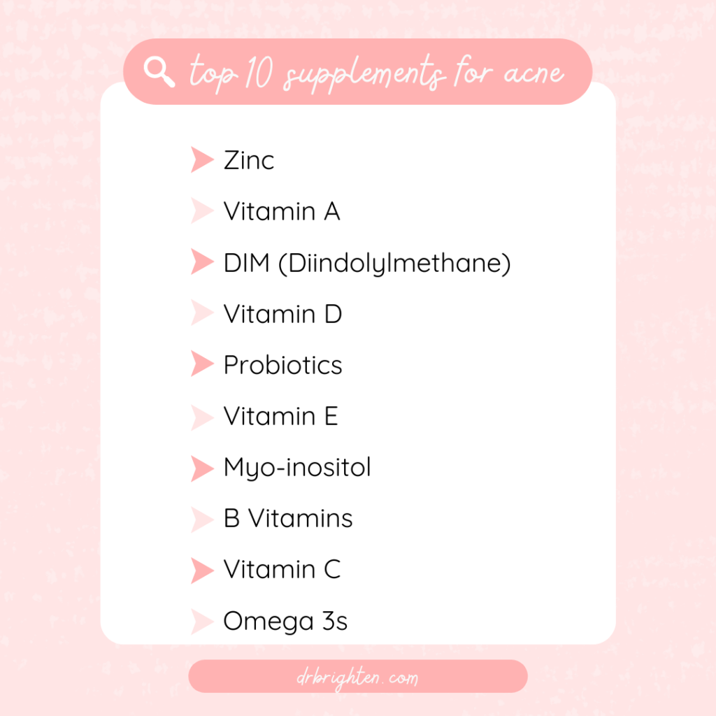 top supplements for acne
