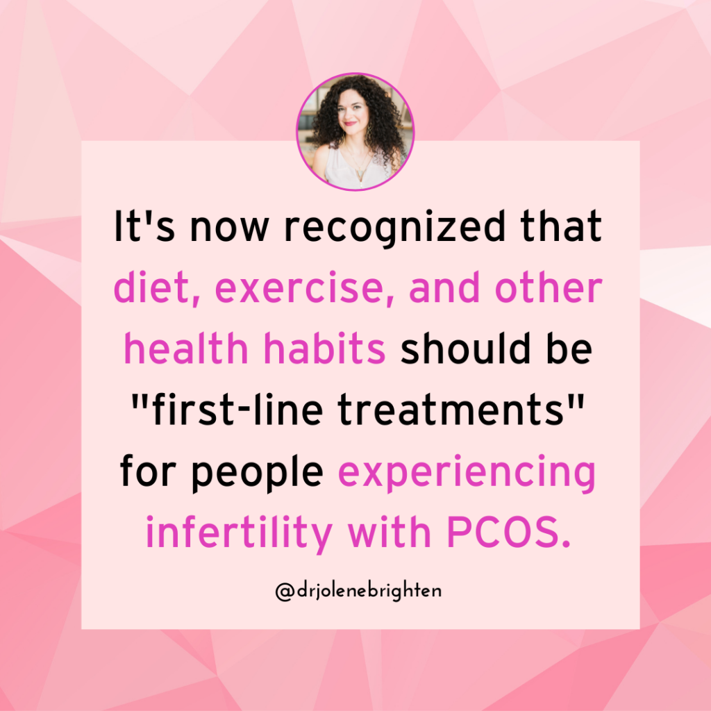 Lifestyle as a PCOS treatment