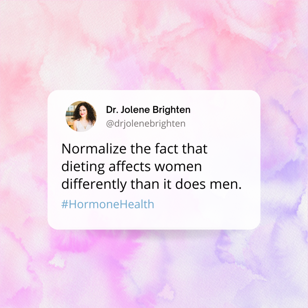 Dieting affects women differently than men
