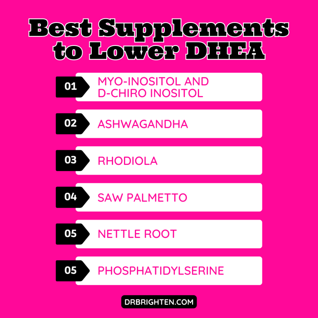 supplements to lower dhea