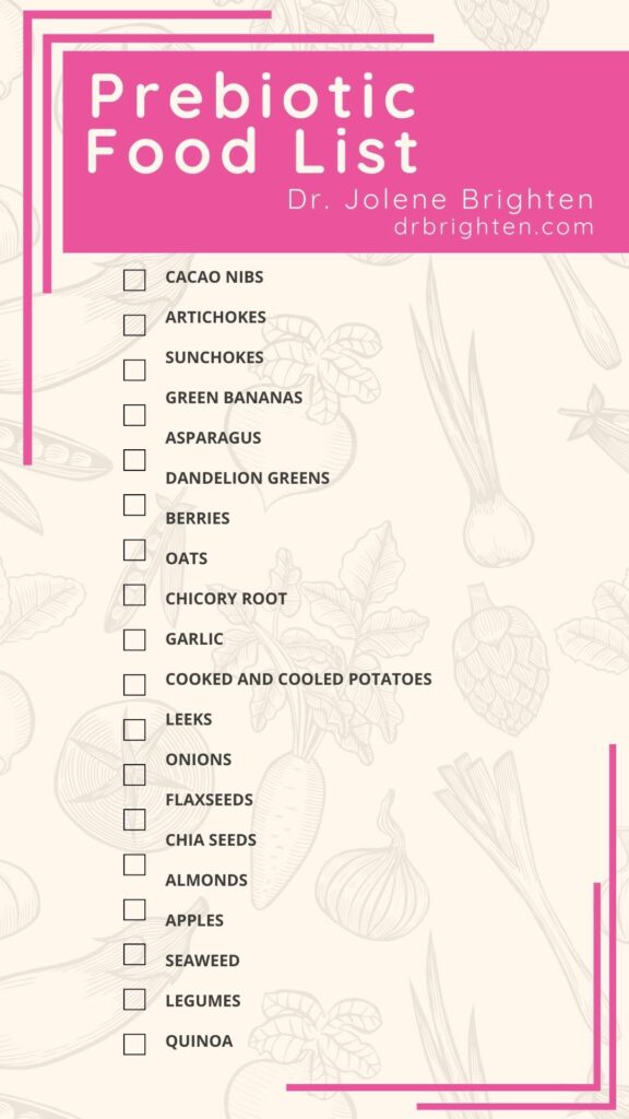 prebiotic food list