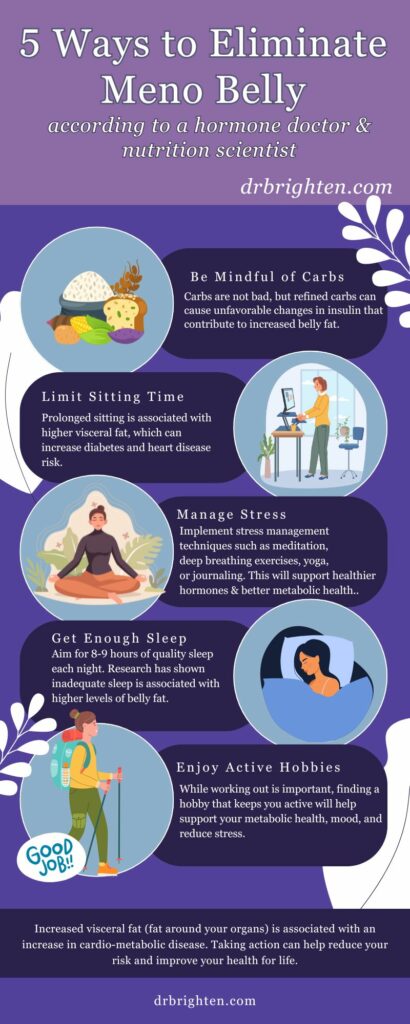 ways to eliminate meno belly