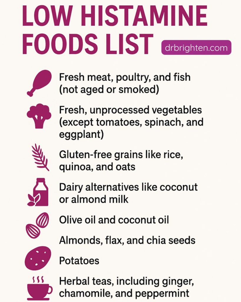 low histamine food list
